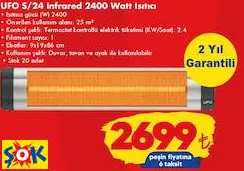 UFO S/24 INFRARED 2400 WATT ISITICI UFO S/24 INFRARED 2400 WATT ISITICI